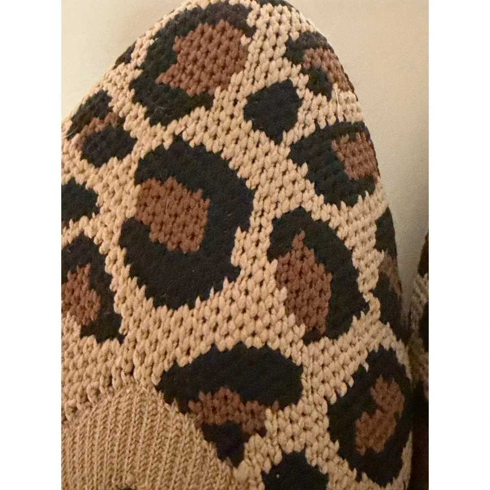 A New Day Womens Leopard Print Knit Pointed Toe Ballet Flats Brown Tan Size 7.5 - Picture 6 of 6